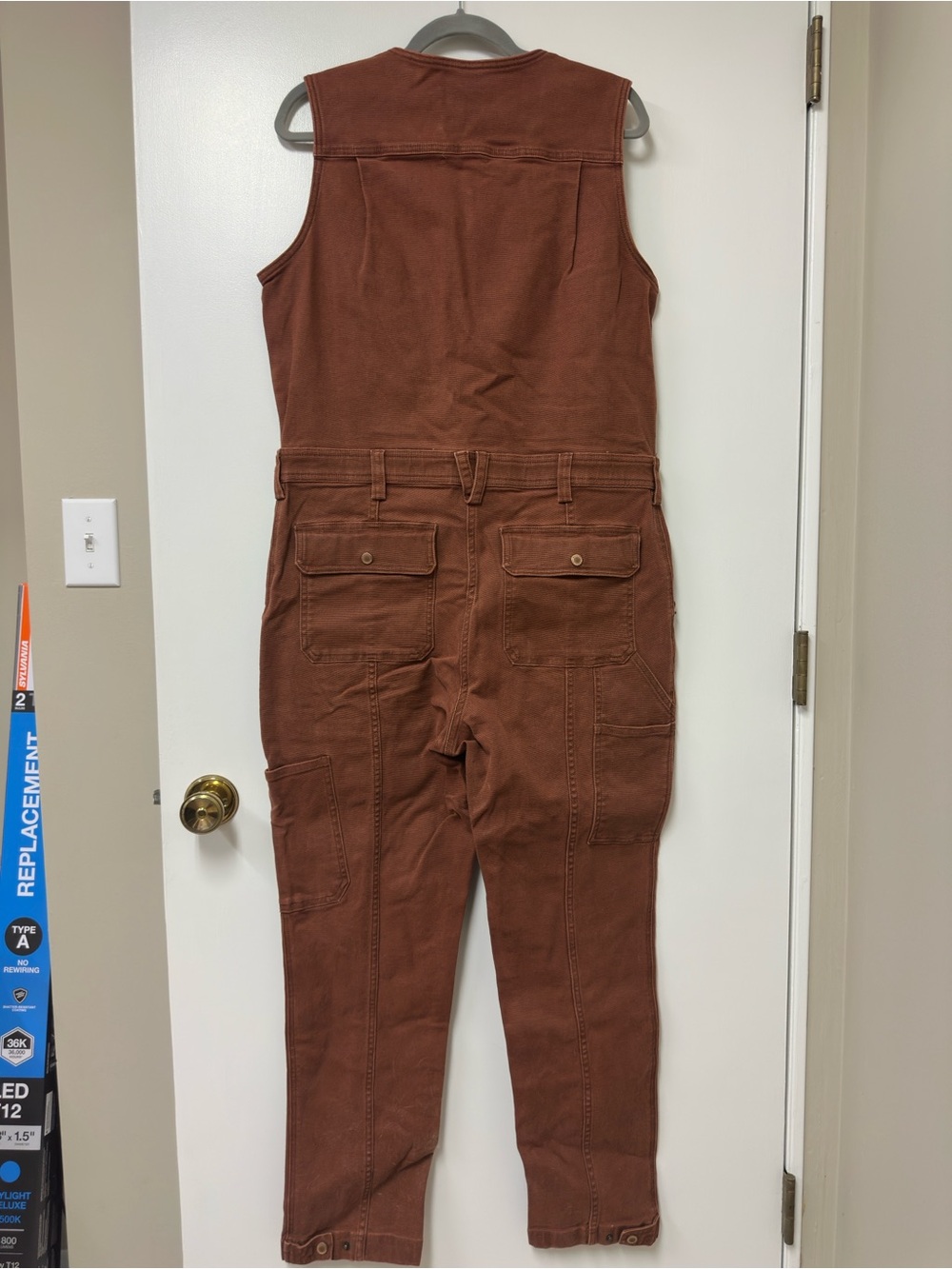 Duluth Trading Co Sleeveless Utility Jumpsuit in Brown - Picture 3 of 4